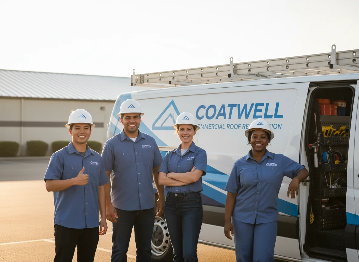 Commercial roof coating company in Mingus, TX