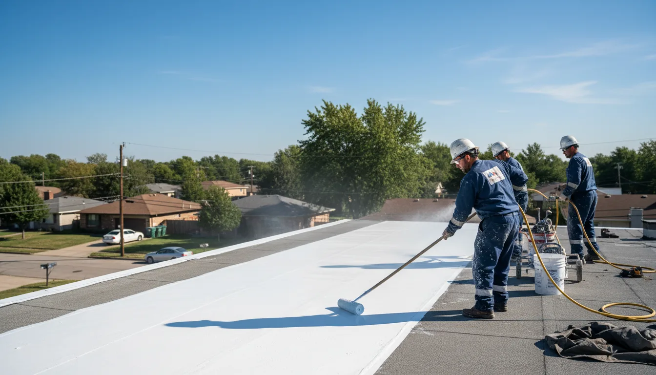 Commercial roof coating in Mingus, TX near me